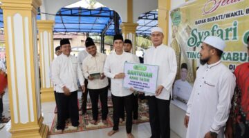 Kades Sontang Sambut Wabup Rohul dalam Safari Ramadan, Perkuat Sinergi Pembangunan Desa