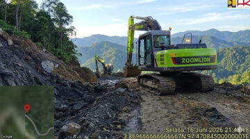 HK Tuntaskan Penanganan Longsor Tetumpun, Jalan Nasional Sudah Bisa Dilalui dengan Waspada